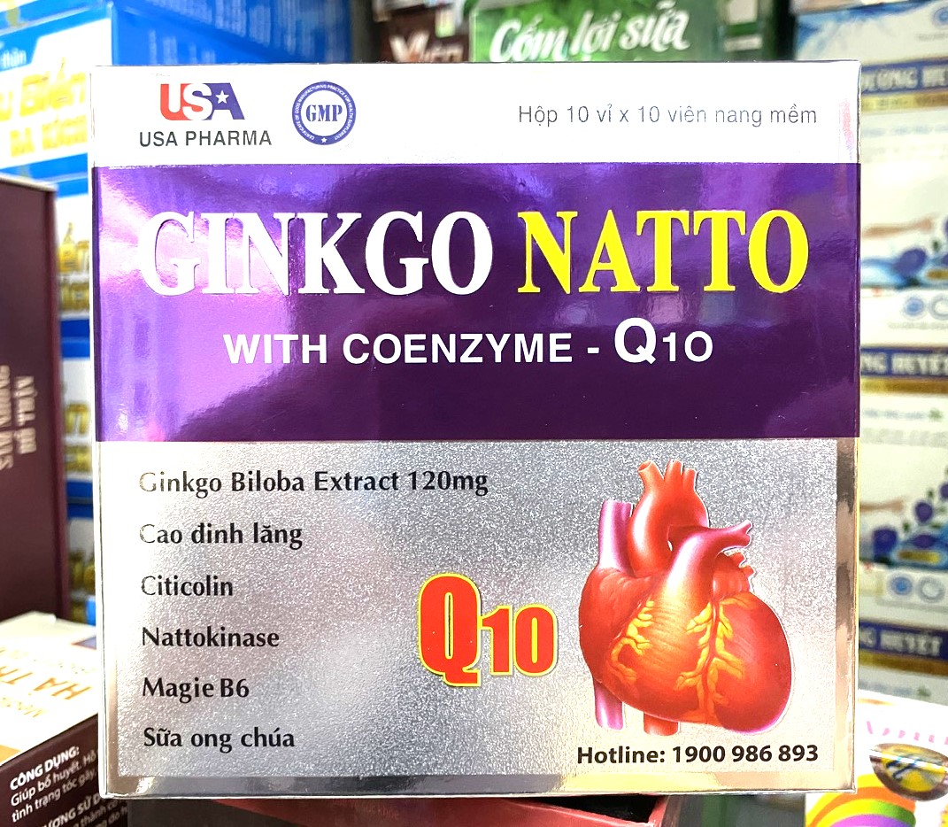 hoạt huyết dưỡng não GINKGO NATTO 120mg tăng cường lưu thông máu não