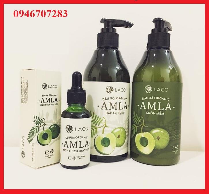 Set Dầu gội Organic Amla - (gội, xả, tinh chất dưỡng tóc)