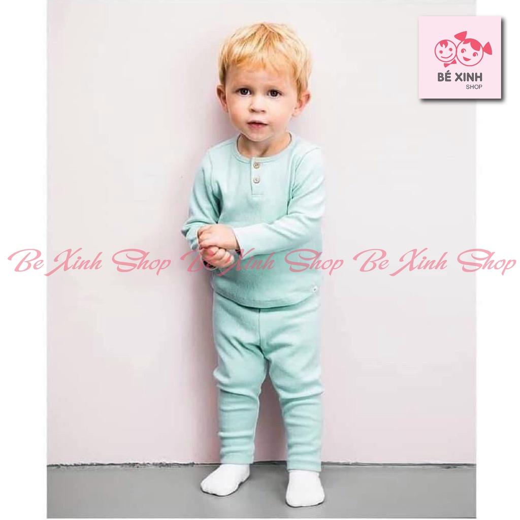[FREESHIP] Quần Áo Đồ Ngủ Dài Tay Thun Len Gân Cho Em Bé Minky Mom BX20 Đồ Bộ Dài Tay Thu Đông Co Giãn Tốt Và Giữ Nhiệt Cho Bé - Bé Xinh Shop