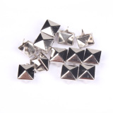100Pcs Fashion 7mm DIY Spike Square Stud Rivet Punk Bag Belt Craft Silver - Intl
