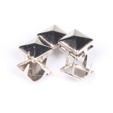 100Pcs Fashion 7mm DIY Spike Square Stud Rivet Punk Bag Belt Craft Silver - Intl