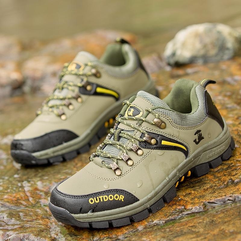 2017 men Hiking Boots Uneebtex Waterproof Outdoor Hiking Shoes Climbing Sport Sneakers for men(green) - intl