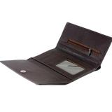 Ví nữ da bò cao cấp 3 gấp màu nâu TH3115
