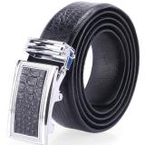 TH4114 - Dây nịt nam da thật vân cá sấu  màu đen
