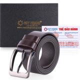 Th4139 - dây nịt nam bát gài bản lớn màu nâu