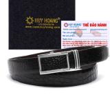 TH4210 - Dây nịt nam da cá sấu  gai đuôi màu đen