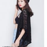 Áo cardigan kimono ren