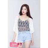 Aó cardigan kimono ren trắng