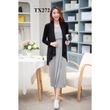 Aó cardigan voan tay dài đen