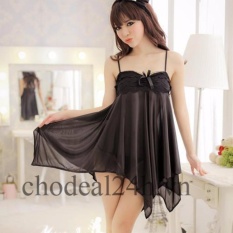 HCMÁo đầm ngủ quyến rũ Angel CDAN03 Đen
