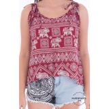 [HCM]Áo hai dây hàng Thái Harem Pants Traditional Sleeveless Elephant Red (màu đỏ)