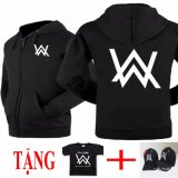 Áo khoác Alan Walker tặng kèm áo thun, nón (Đen)