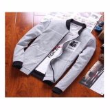 Áo khoác bomber nam jacket kaki 2 lớp họa tiết