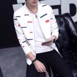 Áo khoác bomber nam jacket kaki 2 lớp sọc ngang