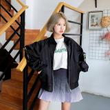 [HCM]Áo khoác bomber thêu hoa size M đen