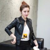 [HCM]Áo Khoác Da Nữ Down Zipper Đen Cao Cấp - DN15