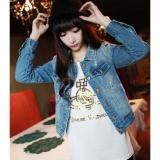 Áo khoác jean nữ dáng lửng denim03 (Xanh Nhạt)