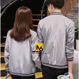 [HCM]Áo Khoác Dù Bomber Nam Nữ Xám Cao Cấp - CA4
