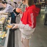 Áo Khoác Dù Phối Sọc Ngang