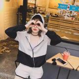 Áo Khoác Dù Phối Sọc Ngang