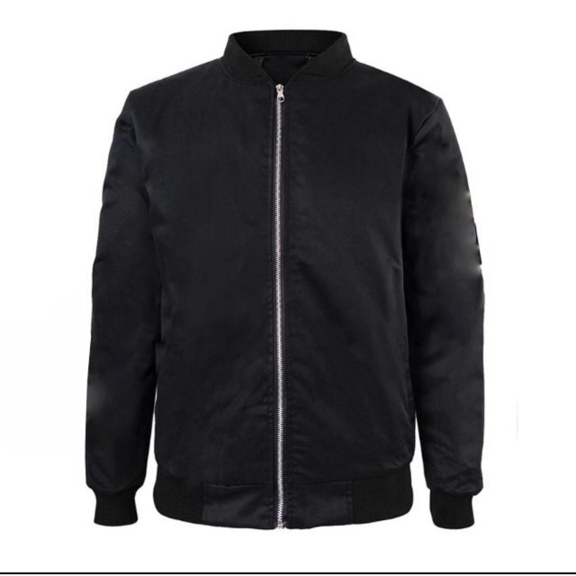 ÁO KHOÁC KAKI BOMBER ASALA TRƠN (ĐEN)