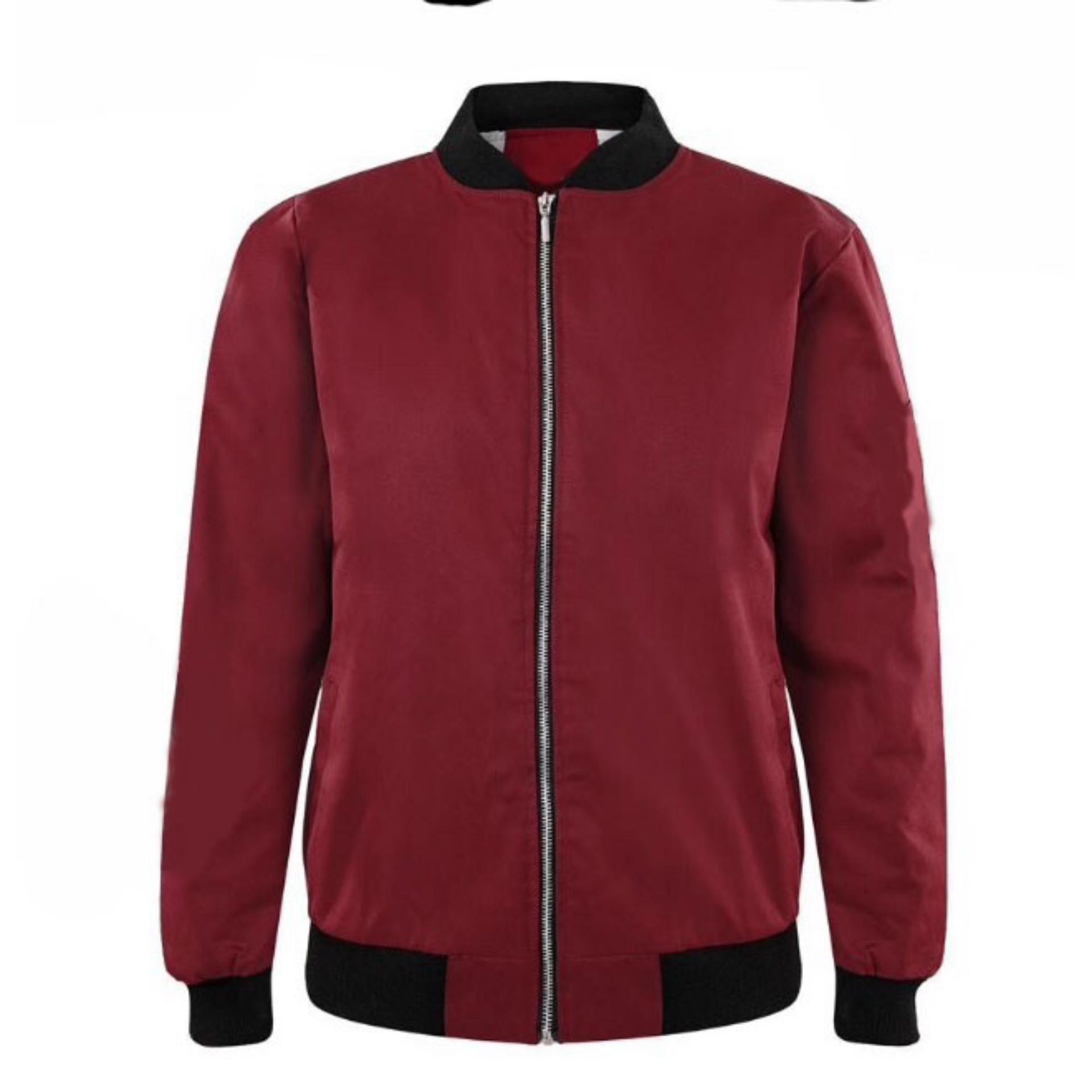 ÁO KHOÁC KAKI BOMBER ASALA TRƠN (ĐỎ ĐÔ)