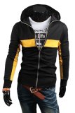 Áo khoác nam phối màu NhanhMua GS110 (Đen vàng)