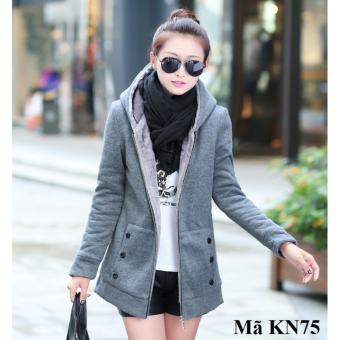Áo khoác nỉ lót lông mỏng nữ KN75
