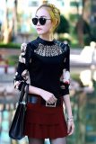 Áo kieu đính đá hoa tiết