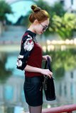 Áo kieu đính đá hoa tiết