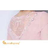 Áo kiểu nữ đính đá áo thun lưới phối ren GLA157