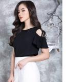 Aó kiểu tay rớt cột nơ đen