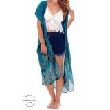 [HCM]Áo Kimono phong cách Bohemian Mediterranean Blue Peacock Harem Pants (màu xanh)