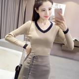 Áo len thu đông nữ dài tay cổ tim (ĐEN)