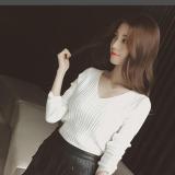 Áo len thu đông nữ dài tay cổ tim (XÁM)