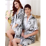 [HCM]Áo ngủ cặp phi bòng cao cấp (Trắng đen)