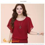 Áo nữ áo kiểu voan cánh tiên màu đỏ GLA007