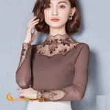 Áo nữ thun áo kiểu nữ dài tay GLA160 nâu