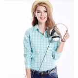 Áo sơ mi caro sọc nhỏ (Xanh)