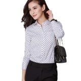 Áo sơ mi chấm bi Jesse NhanhMua 7921 (Trắng)