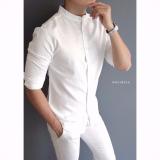 Áo sơ mi cổ trụ body -