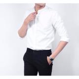 Áo sơ mi nam cổ trụ - sm lụa thấm mồ hôi