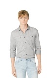 [HCM]Áo sơ mi nam tay dài Calvin Klein Size S (Xám xanh)