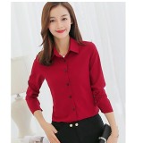 Áo Sơ Mi Nữ Cao Cấp YAME TH366DR - Màu Đỏ Đô