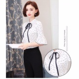 Áo sơ mi nữ chấm bi tay loe cao cấp SM317