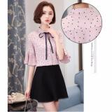 Áo sơ mi nữ chấm bi tay loe cao cấp SM317