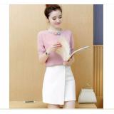 Áo sơ mi nữ cổ hoa đính hạt cao cấp SM315 (hồng)