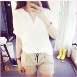 Áo sơ mi nữ cổ v áo kiểu nhật GLA016