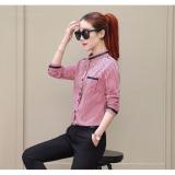 [HCM]Áo sơ mi nữ sọc caro viền đen TinaSM607