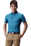 Áo Sơ Mi Tay Ngắn giá gốc (Xanh dương)